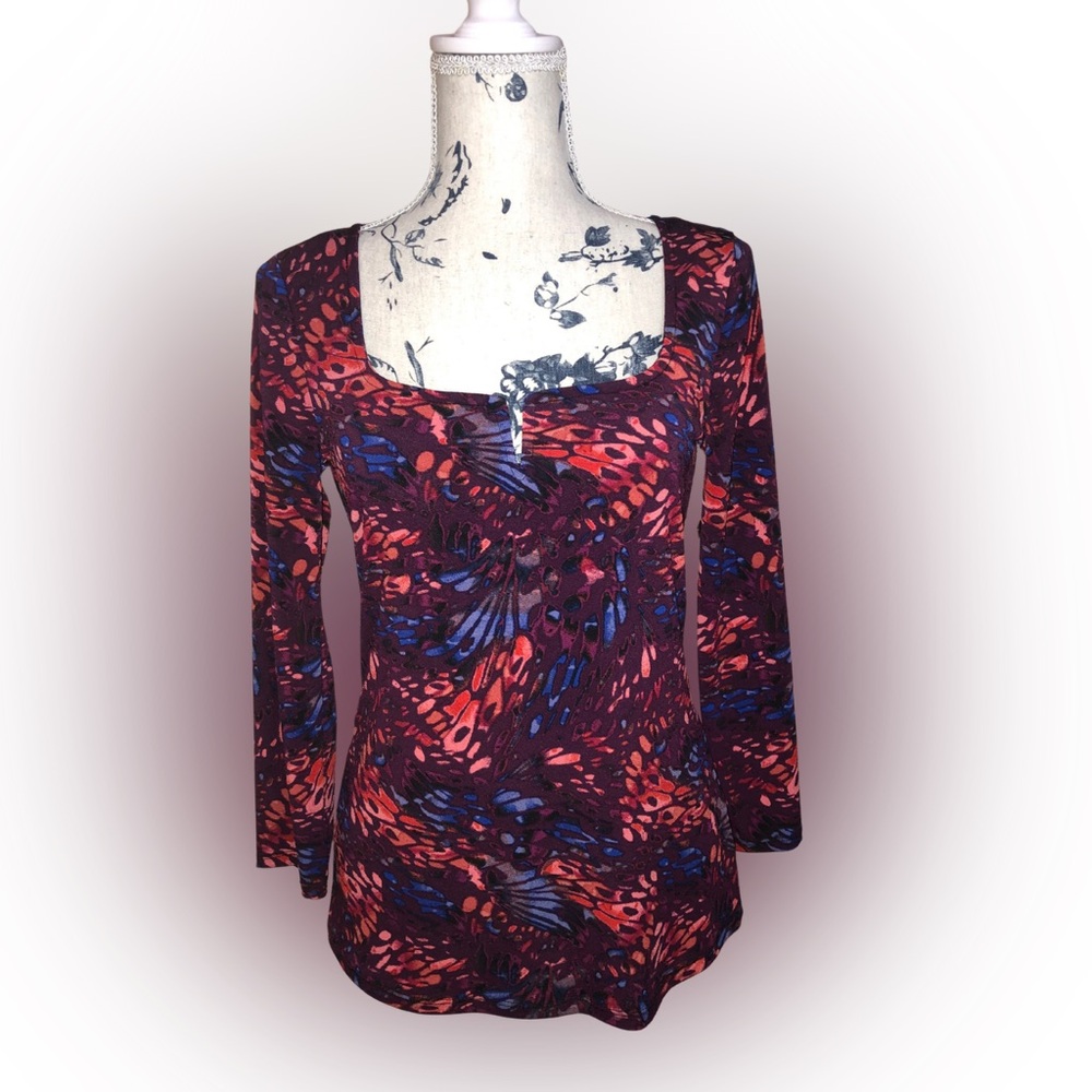 NWT - BOLD Elements (jcp) Fitted Long Sleeve Square Neck Blouse – Size Small